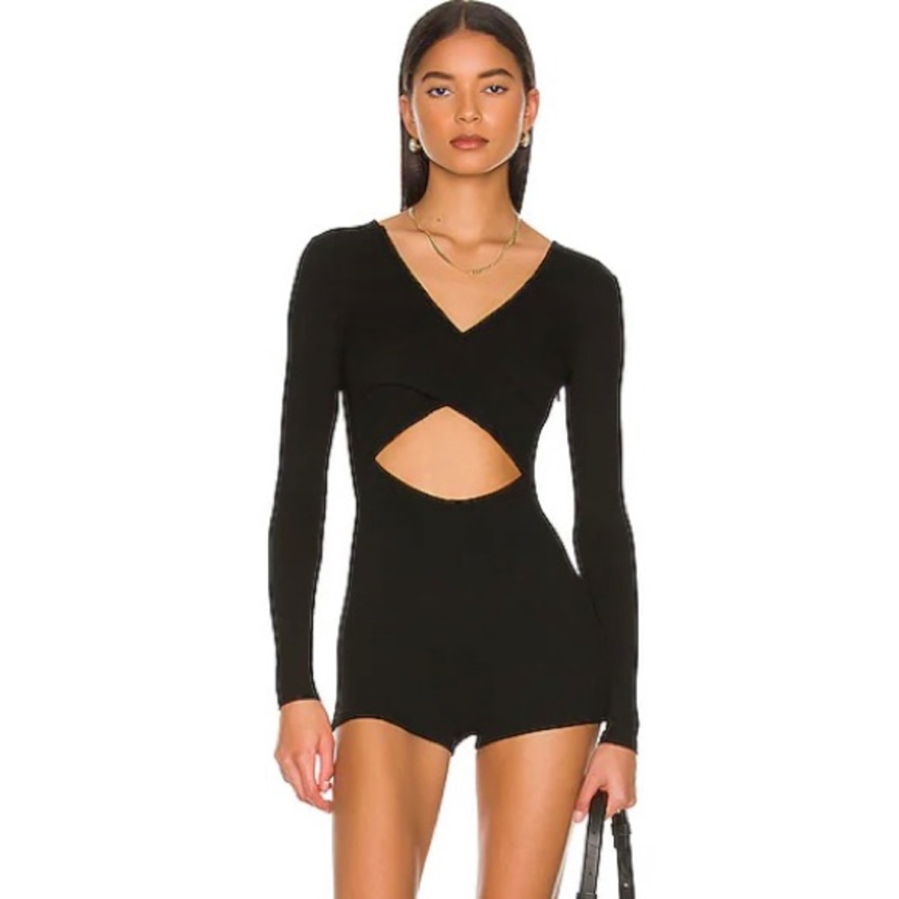 Superdown x revolve black long sleeve romper